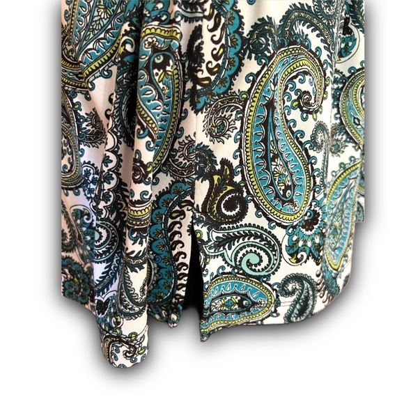 Plus Size 2X | Emaline Woman | Jersey | Tunic | Turquoise and Black Paisley - Picture 6 of 10